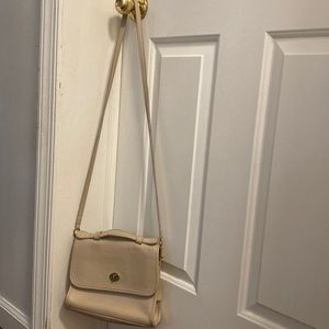 Cream Vintage Coach Crossbody